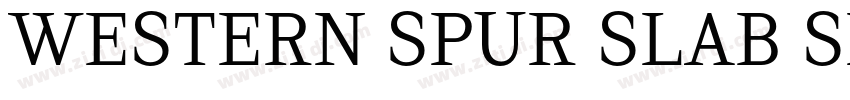 Western Spur Slab Se字体转换